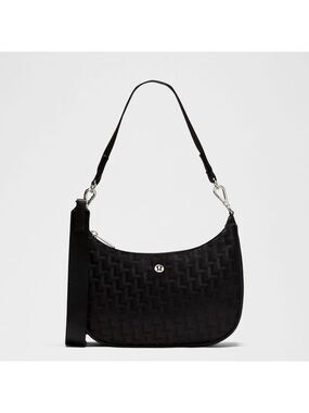 Lululemon City Essentials Small Shoulder Bag 3L Monogram Jacquard Black-NWT